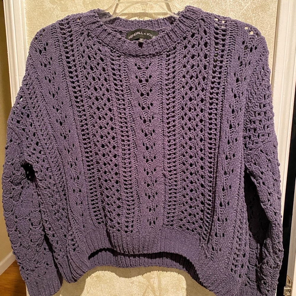 Kendall & Kylie cropped cable sweater